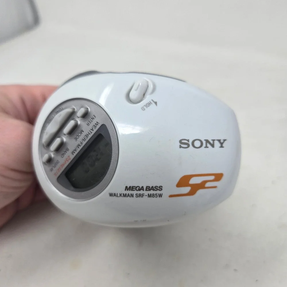 Sony Walkman SRF-M85W S2 Sports Digital Weather FM AM Radio White Armband